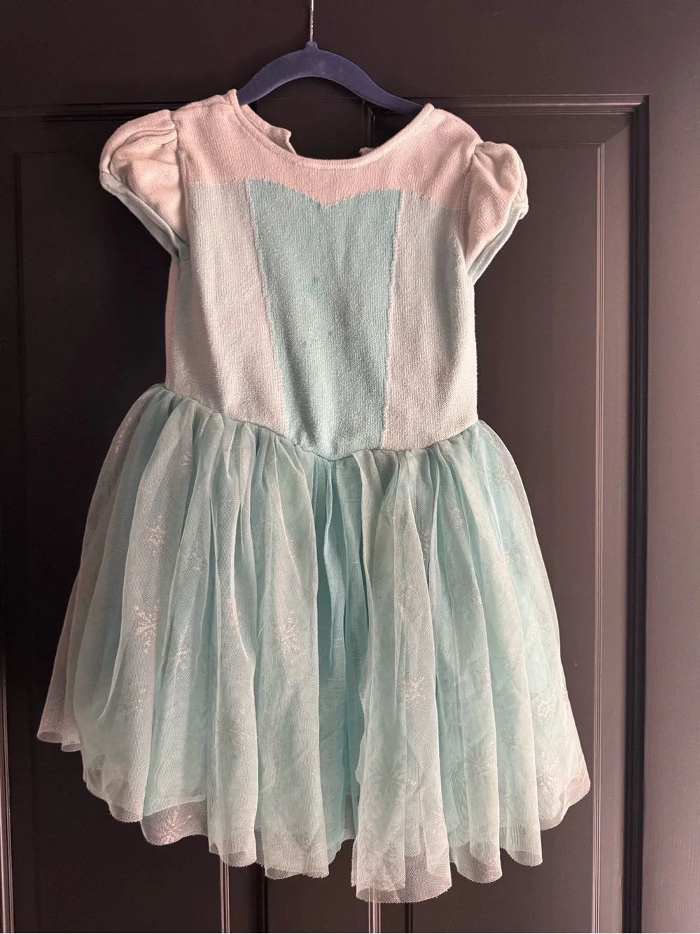 GAP Disney Princess Elsa Short Sleeve Sweater Dress Tulle Skirt 5T